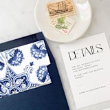"A7 Envelope Liners Spanish Tiles Square Flap (set of 10)" - Envelope Liners in blue by Design by Laney