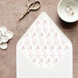 "Blush Pink Floral Toile Envelope Liner | Set of 10 | For 5x7” invitations" - Envelope Liners in pink by Cotton and Bow