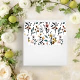 "Rustic Floral Liner | Set of 25 Square Envelope Liners" - Envelope Liners in multicolorassorted-colors by Nikki Turner