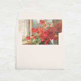 "A7 Fine Art Envelope Liners Square Flap // Crimson Poppies (Set of 25)" - Envelope Liners in red by Clover and Lamb