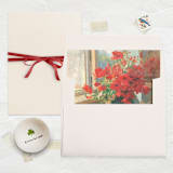 "A7 Fine Art Envelope Liners Square Flap // Crimson Poppies (Set of 25)" - Envelope Liners in red by Clover and Lamb