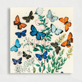 "Colorful Butterfly Liner | Set of 25 Square Envelope Liners" - Envelope Liners in multicolorassorted-colors by Nikki Turner