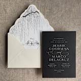 "willow and swan graphite print liner for A7 euro flap envelope | pack of 10" - Envelope Liners in black by Ivory Invitations