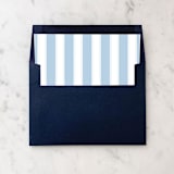 "A7 Envelope Liners Dusty Blue Nautical Stripes Square Flap (set of 10)" - Envelope Liners in blue by Design by Laney