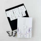 "Lavender Wildflower Envelope Liner, Set of 10" - Envelope Liners in purple by Eva Friesen