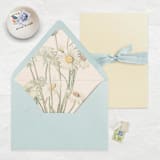 "A7 Fine Art Envelope Liners // Watercolor Daisies (Set of 25)" - Envelope Liners in multicolorassorted-colors by Clover and Lamb