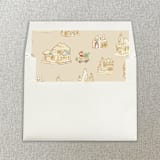 "Christmas Village Square Envelope Liner | Set of 10" - Envelope Liners in beige by Cotton and Bow