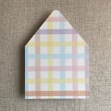 "Marshmallow checkers envelope liner for A7 euro flap envelope | pack of 10" - Envelope Liners in multicolorassorted-colors by Ivory Invitations