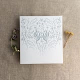 "Steel blue English botanical garden floral envelope liner for A7 square flap envelope | pack of 10" - Envelope Liners in blue by Ivory Invitations