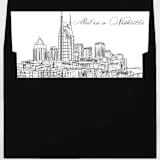 "Nashville Skyline Envelope Liner with custom text/saying | Set of 10 | For 5x7 Minted Square Flap Envelope" - Envelope Liners in white by Kimee Meyer