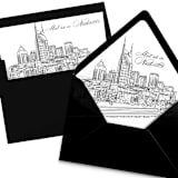"Nashville Skyline Envelope Liner with custom text/saying | Set of 10 | For 5x7 Minted Square Flap Envelope" - Envelope Liners in white by Kimee Meyer