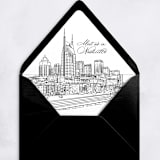 "Nashville Skyline Envelope Liner with custom text/saying | Set of 10 | For 5x7 Minted Square Flap Envelope" - Envelope Liners in white by Kimee Meyer