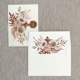 "Fall florals straight flap envelope liner for A7 (5"x7") invitations | Set of 10" - Envelope Liners in multicolorassorted-colors by Maria Ferrer G.