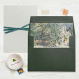 "A7 Fine Art Envelope Liners Square Flap // Hidden Grove (Set of 25)" - Envelope Liners in green by Clover and Lamb