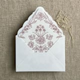 "Venetian floral mauve liner for A7 euro flap envelope | pack of 10" - Envelope Liners in purple by Ivory Invitations