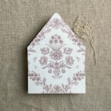 "Venetian floral mauve liner for A7 euro flap envelope | pack of 10" - Envelope Liners in purple by Ivory Invitations