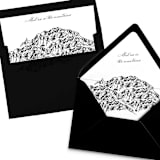 "Mountain Skyline Landscape Envelope Liner with custom text/saying | Set of 10 | For 5x7 Minted Square Flap Envelope" - Envelope Liners in white by Kimee Meyer