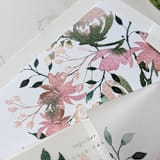 "Delicate Floral Watercolor Square Envelope Liner | Set of 10" - Envelope Liners in white by Campofiore Paper Studio