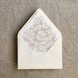 "Cashmere ruffled floral lace liner for A7 euro flap envelope | pack of 10" - Envelope Liners in beige by Ivory Invitations