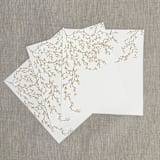 "Faux gold greenery straight flap envelope liner for A7 (5"x7") invitations | Set of 10" - Envelope Liners in gold by Maria Ferrer G.