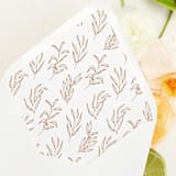 "Terracotta Line  | Set of 25 Euro Envelope Liners" - Envelope Liners in brown by Nikki Turner