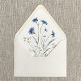 "Blue wildflowers Euro Flap envelope liners for A7 (5x7") invitations | Set of 10" - Envelope Liners in multicolorassorted-colors by Maria Ferrer G.