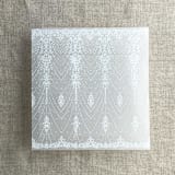 "Chantilly lace white ink printed vellum envelope liner for A7 square flap envelope  | pack of 10" - Envelope Liners in white by Ivory Invitations