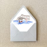 "Venice Italy Watercolor Euroflap Envelope Liner | Set of 10 | For 5x7” invitations" - Envelope Liners in multicolorassorted-colors by Cotton and Bow