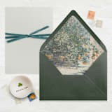 "A7 Fine Art Envelope Liners // Hidden Grove (Set of 25)" - Envelope Liners in green by Clover and Lamb