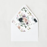 "Blush and Purple Floral Liner | Set of 25 Euro Envelope Liners" - Envelope Liners in multicolor by Nikki Turner