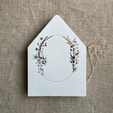 "Colorful English botanical garden envelope liner for A7 euro flap envelope | pack of 10" - Envelope Liners in multicolor by Ivory Invitations