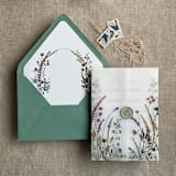"Colorful English botanical garden envelope liner for A7 euro flap envelope | pack of 10" - Envelope Liners in multicolor by Ivory Invitations