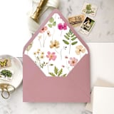 "A7 Envelope Liners Pressed Flowers (set of 10)" - Envelope Liners in multicolor by Design by Laney