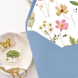 "A7 Envelope Liners Pressed Flowers (set of 10)" - Envelope Liners in multicolor by Design by Laney