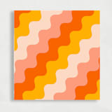 "Colorful Retro Wave Liner | Set of 25 Square Envelope Liners" - Envelope Liners in multicolor by Nikki Turner