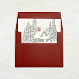 "A7 Envelope Liners Square Flap // Santa Claus in the Forest (Set of 25)" - Envelope Liners in red by Clover and Lamb