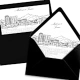 "Tucson Skyline Envelope Liner with custom text/saying | Set of 10 | For 5x7 Minted Square Flap Envelope" - Envelope Liners in white by Kimee Meyer