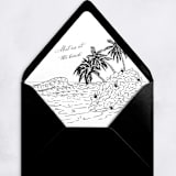 "Beach Landscape Illustration Envelope Liner with custom text/saying | Set of 10 | For 5x7 Minted Square Flap Envelope" - Envelope Liners in white by Kimee Meyer