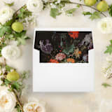 "Black Floral Art| Set of 25 Envelope Liners" - Envelope Liners in black by Nikki Turner