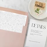 "A7 Envelope Liners Lace Square Flap (set of 10)" - Envelope Liners in white by Design by Laney