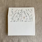 "Soft floral garden printed envelope liner for A7 square flap envelope | pack of 10" - Envelope Liners in multicolorassorted-colors by Ivory Invitations