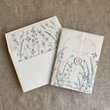 "Soft floral garden printed envelope liner for A7 square flap envelope | pack of 10" - Envelope Liners in multicolorassorted-colors by Ivory Invitations