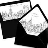 "Cincinnati Skyline Envelope Liner with custom text/saying | Set of 10 | For 5x7 Minted Square Flap Envelope" - Envelope Liners in white by Kimee Meyer