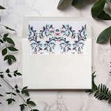 "Garland Watercolor Envelope Liner | Set of 10" - Envelope Liners in white by Campofiore Paper Studio