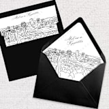"Knoxville, Tennessee Skyline Envelope Liner with custom text/saying | Set of 10 | For 5x7 Minted Square Flap Envelope" - Envelope Liners in white by Kimee Meyer