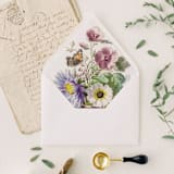 "Butterfly Meadows | Set of 25 Euro Envelope Liners" - Envelope Liners in multicolor by Nikki Turner