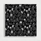 "Santa's Workshop: Whimsical Christmas Envelope Liners | Set of 25" - Envelope Liners in black by Nikki Turner