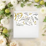 "Holiday Joy | Set of 25 Envelope Liners" - Envelope Liners in gold by Nikki Turner