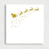 "Reindeer Magic: Enchanting Christmas Envelope Liners | Set of 25" - Envelope Liners in gold by Nikki Turner