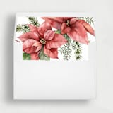 "Poinsetta Holiday Liner | Set of 25 Envelope Liners" - Envelope Liners in red by Nikki Turner
